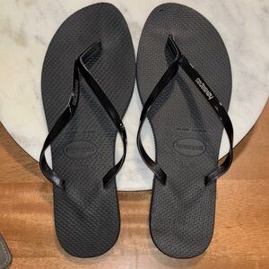 Havaianas Black Flip Flops